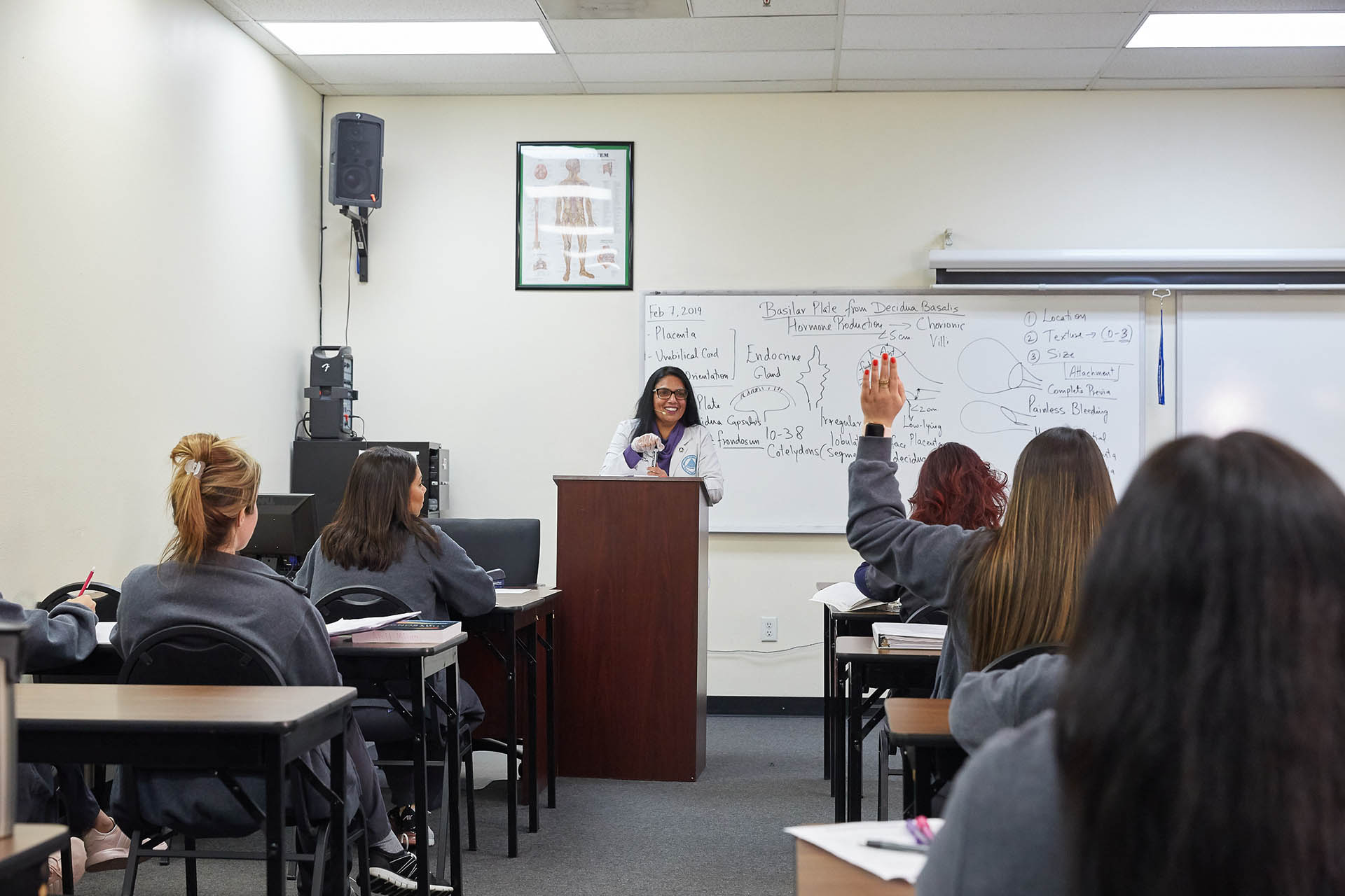 Classroom with students